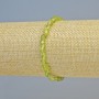 Chrysolite Bracelet, natural stone tumbled beads, diameter 5x6mm+- (stretch), length 18cm+