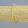 Jadeite Bracelet, Natural Stone Faceted Cube, Diameter 5mm+/- (Stretch), Length 18cm+