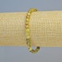Grossular (Green Garnet) Bracelet, Natural Stone Faceted Cube, Diameter 5mm+/- (Stretch), Length 18cm+