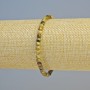 Grossular (Green Garnet) Bracelet, Natural Stone Faceted Cube, Diameter 5mm+/- (Stretch), Length 18cm+