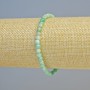 Amazonite Bracelet, Natural Stone Faceted Cube, Diameter 4mm+/- (Stretch), Length 18cm+