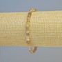 Selenite Bracelet, Natural Stone Faceted Cube, Diameter 4mm+/- (Stretch), Length 18cm+