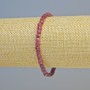 Ruby Bracelet, Natural Stone Faceted Cube, Diameter 4mm+/- (Stretch), Length 18cm+