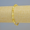 Yellow Opal Bracelet, Natural Stone Faceted Cube, Diameter 4mm+/- (Stretch), Length 18cm+
