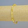 Yellow Opal Bracelet, Natural Stone Faceted Cube, Diameter 4mm+/- (Stretch), Length 18cm+