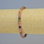 Tourmaline Bracelet, Natural Stone Faceted Cube, Diameter 4–5mm+/- (Stretch), Length 18cm+