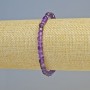 Amethyst Natural Stone Bracelet, faceted cube beads, diameter 4.5mm+/- (stretch), length 18cm+