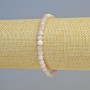 Kunzite Natural Stone Bracelet, faceted cube beads, diameter 4.5mm+/- (stretch), length 18cm+