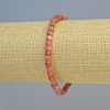 Rhodonite Natural Stone Bracelet, faceted cube beads, diameter 4mm+/- (stretch), length 18cm+