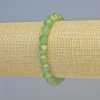Nephrite Natural Stone Bracelet, faceted beads, diameter 7.5x8.5mm+/- (stretch), length 18cm+