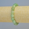 Nephrite Natural Stone Bracelet, tumbled beads, diameter 8x10mm+/- (stretch), length 18cm+