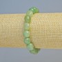 Nephrite Natural Stone Bracelet, tumbled beads, diameter 8x10mm+/- (stretch), length 18cm+