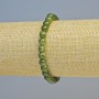 Jadeite Natural Stone Bracelet, smooth round beads, diameter 6.5mm+/- (stretch), length 18cm+