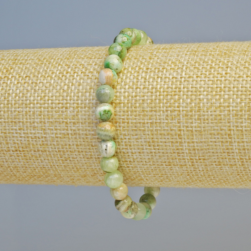 Chrysoprase Bracelet (acrylic imitation) smooth beads, diameter 6.5mm+/- (stretch), length 18cm+