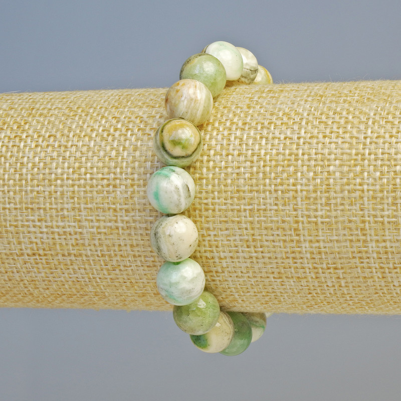 Chrysoprase Bracelet (acrylic imitation) smooth beads, diameter 10mm+/- (stretch), length 18cm+