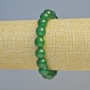 Chrysoprase Bracelet, natural stone smooth beads, diameter 10mm+/- (stretch), length 18cm+