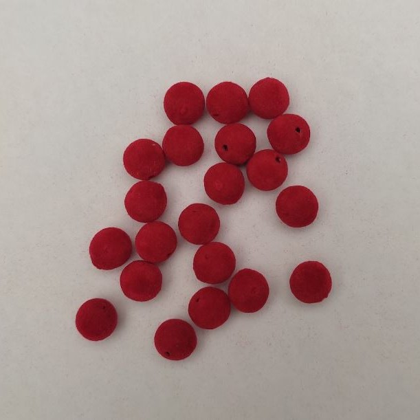 Bead "Red Rowan", Diameter 10mm+-, Pack of 40pcs+
