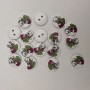 Wooden Children's Buttons Little Bears White, 15mm+-, Pack of 50pcs+