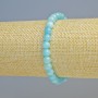 Aquamarine Bracelet (artificial acrylic) smooth round bead, diameter 6.5mm+- (stretch), length 18cm+