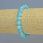 Aquamarine Bracelet (artificial acrylic) smooth round bead, diameter 8.5mm+- (stretch), length 18cm+