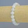 Aquamarine Bracelet, Natural Stone Smooth Round Bead, 10.5mm+- Diameter (Stretch), 18cm+ Length
