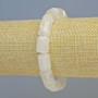 Rock Crystal Bracelet natural stone cylinder, diameter 10x14mm+- (stretch), length 18cm+