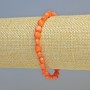 Orange Coral Bracelet, natural coin beads, diameter 6x3mm+- (stretch), length 18cm+