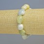 Morganite Bracelet, Natural Stone Tumbled, Diameter 12x14mm+/- (Stretch), Length 18cm+