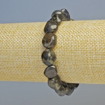 Iolite Bracelet, Natural Stone Tumbled, Diameter 11x12mm+/- (Stretch), Length 18cm+