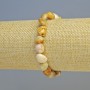 Fossil Coral Bracelet, Natural Tumbled, Diameter 8x10mm+/- (Stretch), Length 18cm+