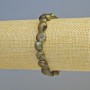 Labradorite Bracelet, Natural Stone Tumbled, Diameter 9x10mm+/- (Stretch), Length 18cm+