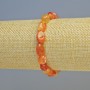Carnelian Bracelet, Natural Stone Tumbled, Diameter 8x10mm+/- (Stretch), Length 18cm+