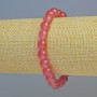 Strawberry Quartz Bracelet (Artificial), Smooth Round Bead, Diameter 8mm+/- (Stretch), Length 18cm+