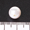 White Pearl Bead Finding, Hole on One Side, 10mm, Pack of 18pcs