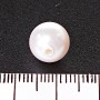 White Pearl Bead Finding, Hole on One Side, 10mm, Pack of 18pcs