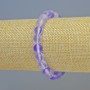 Opal Glass Bracelet, Smooth Bead Purple Matte Chameleon, diameter 8mm+/- (stretch), length 18cm+