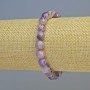 Lepidolite Natural Stone Faceted Bead Bracelet, diameter 8mm+/- (stretch), length 18cm+