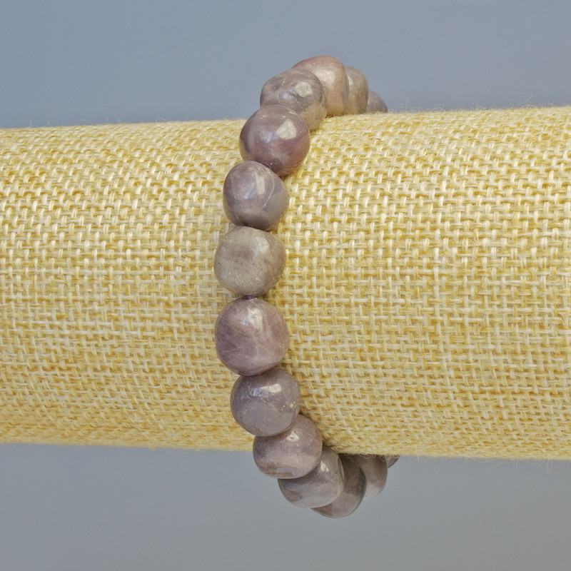 Bracelet Purple Tourmaline natural stone faceted, diameter 10mm± (stretch), length 18cm+