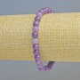 Bracelet Lepidolite (Pressed) Smooth Ball, Diameter 6.5mm+/- (Stretch), Length 18cm+