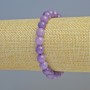 Bracelet Lepidolite (Pressed) Smooth Ball, Diameter 8mm+/- (Stretch), Length 18cm+