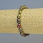 Bracelet Jasper Dragon's Blood Natural Stone Tumbled, Diameter 9x11mm+/- (Stretch), Length 18cm+