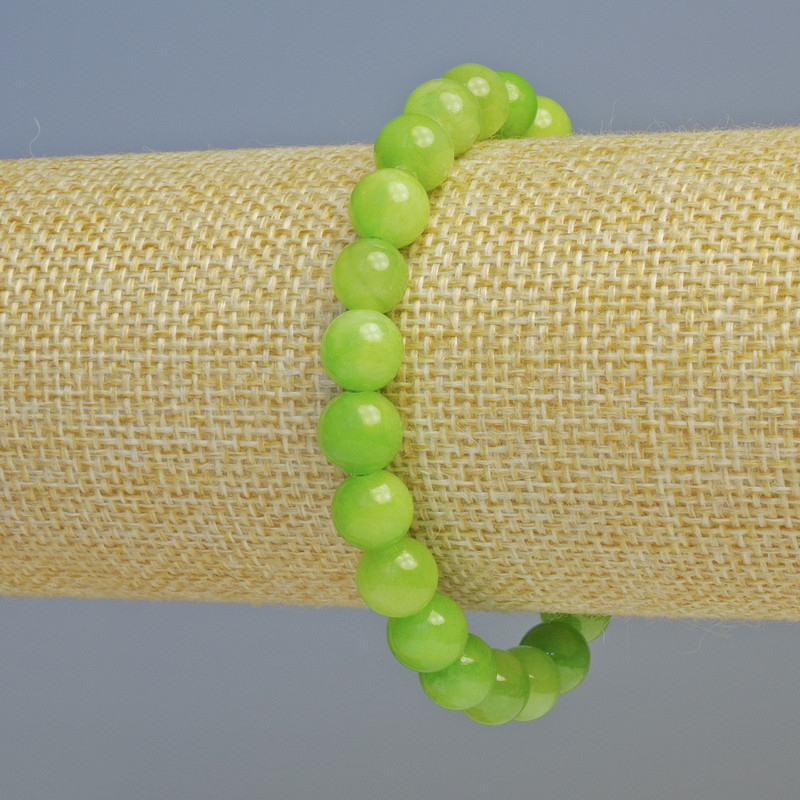 Bracelet Onyx (Imitation Acrylic) Smooth Round Bead, Diameter 8.5mm+/- (Stretch), Length 18cm+