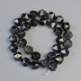 Silver Sheen Obsidian Beads, Natural Stone, Faceted Nugget, Diameter 10x12mm+/-, Length 36cm+/- on a Strand