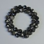 Silver Sheen Obsidian Beads, Natural Stone, Faceted Nugget, Diameter 8.5x10mm+/-, Length 36cm+/- on a Strand