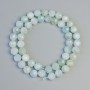 Aquamarine Beads, Natural Stone, Faceted Round, Diameter 8mm+/-, Length 39cm+/- on a Strand