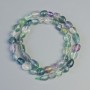 Fluorite Beads, Natural Stone, Tumbled, Diameter 8x9mm+/-, Length 40cm+/- on a Strand