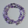 Amethyst Beads, Natural Stone, Tumbled, Diameter 8x10mm+/-, Length 40cm+/- on a Strand