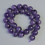 Amethyst Beads, Natural Stone, Smooth Round, Diameter 14mm+/-, Length 39cm+/- on a Strand