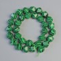 Malachite (Pressed) Beads, Faceted, Diameter 10x12mm+/-, Length 37cm+/- on a Thread