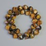 Tiger's Eye Beads, Natural Stone Faceted, Diameter 11x12mm+/-, Length 36cm+/- on a Thread